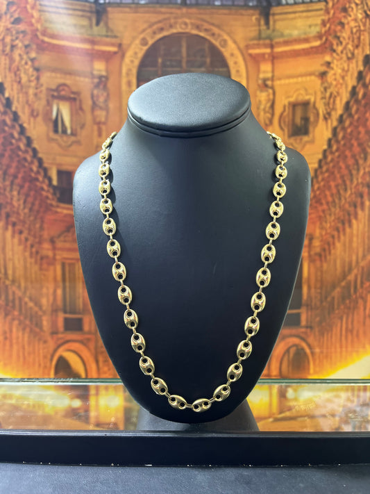 14KT Gold Chain - 8mm Plain Gucci Design