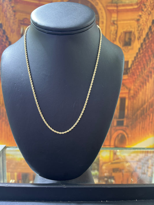 14KT Gold Chain - Rope Design 2.5mm