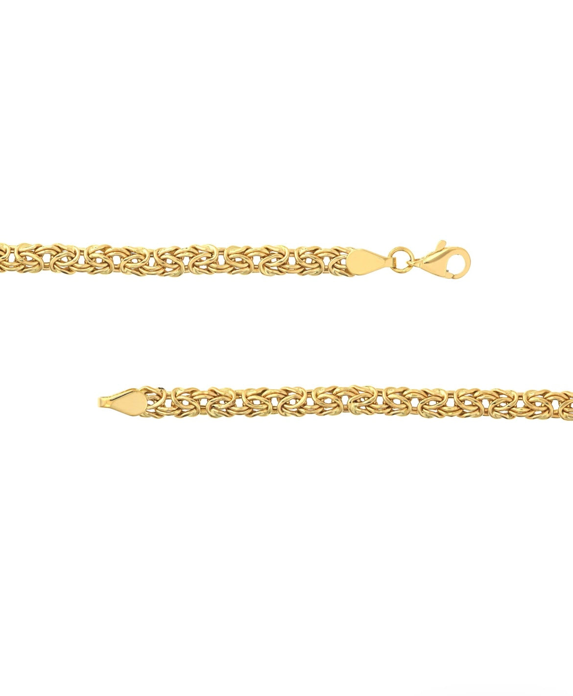 14KT Gold Bracelet - Byzantine Design 5mm 7.5”