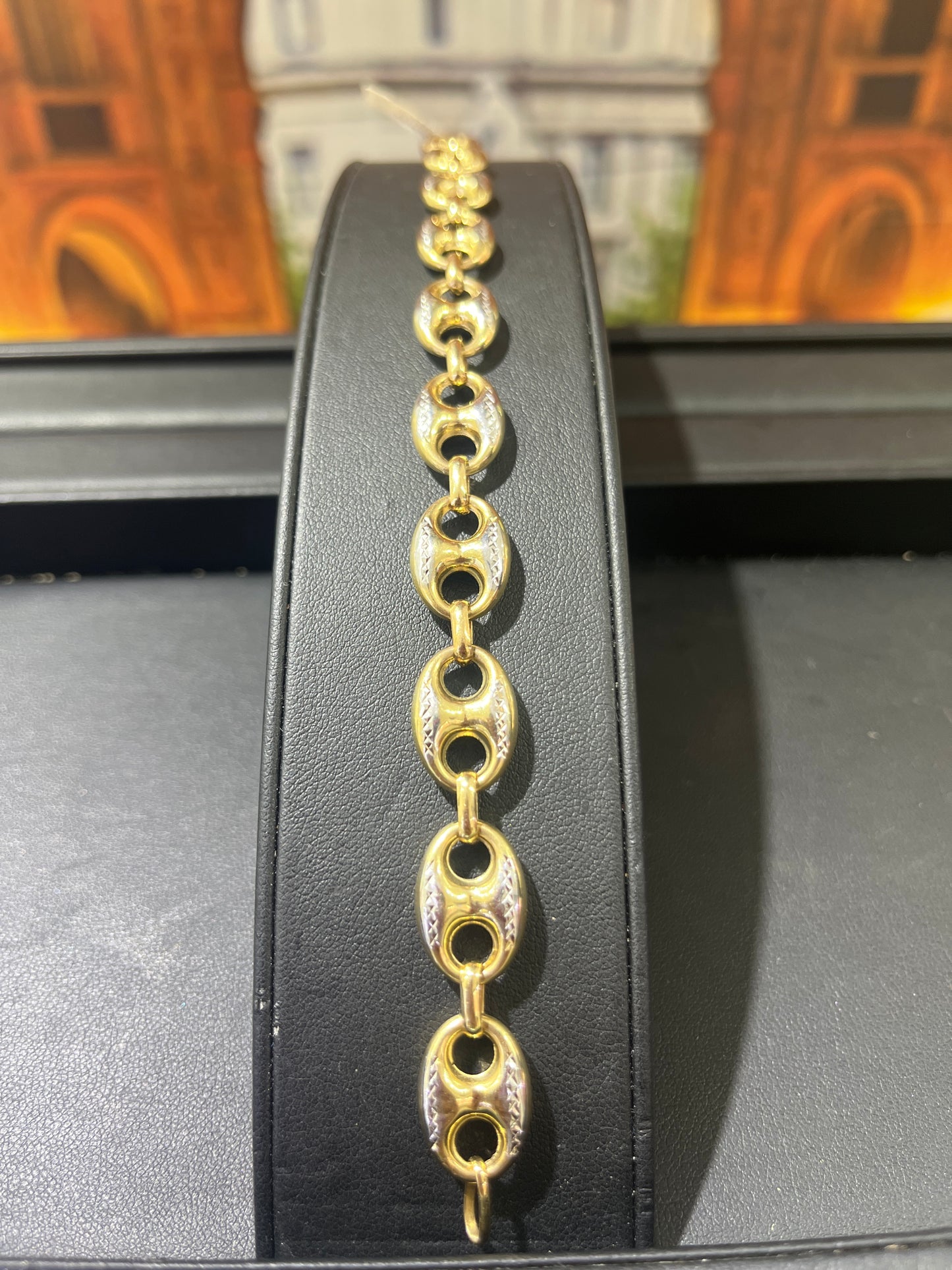 14KT Gold Bracelet - 11mm Gucci Design Two-Tone