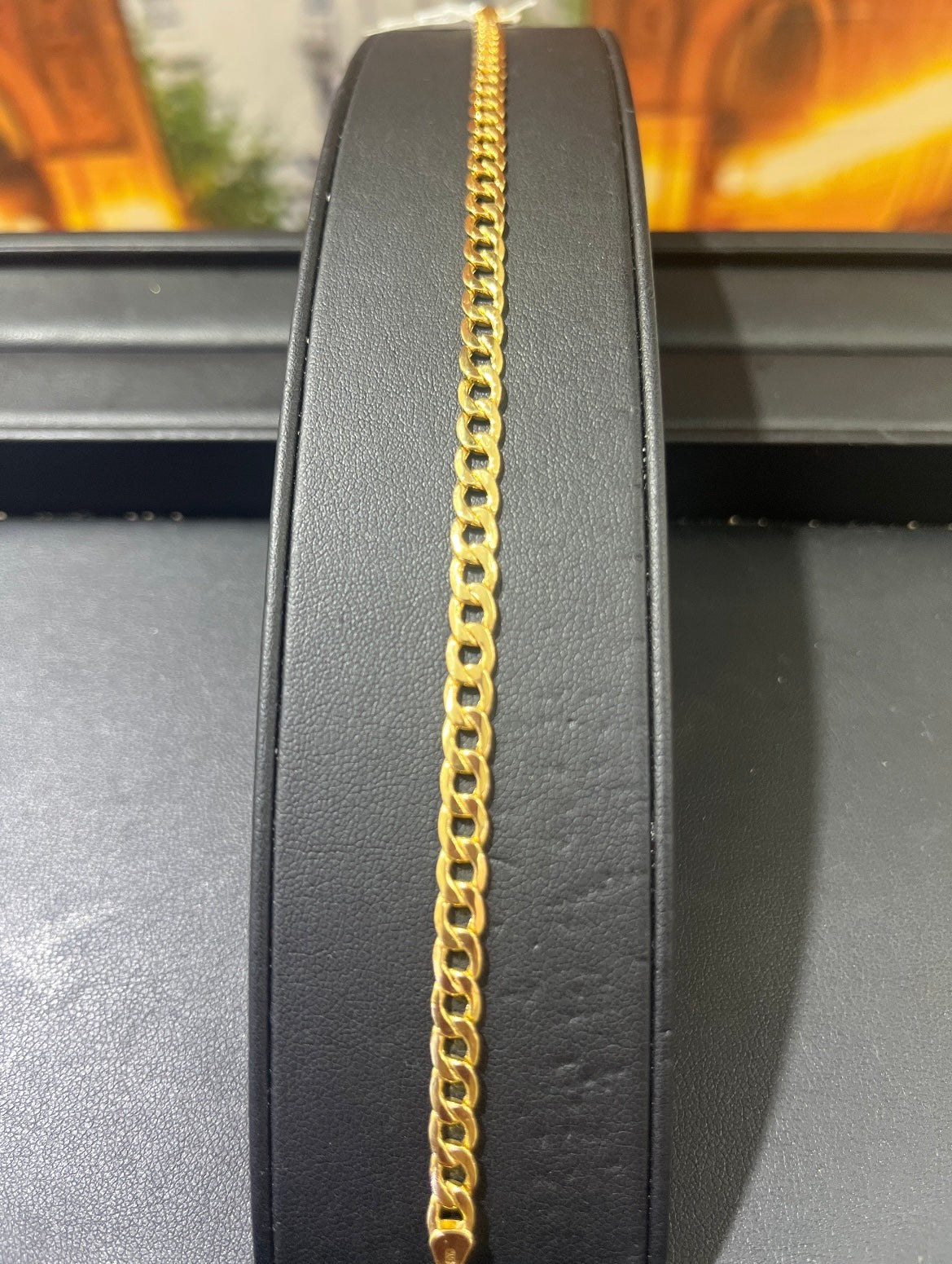 14KT Gold Bracelet - 4.5mm Flat Cuban Design