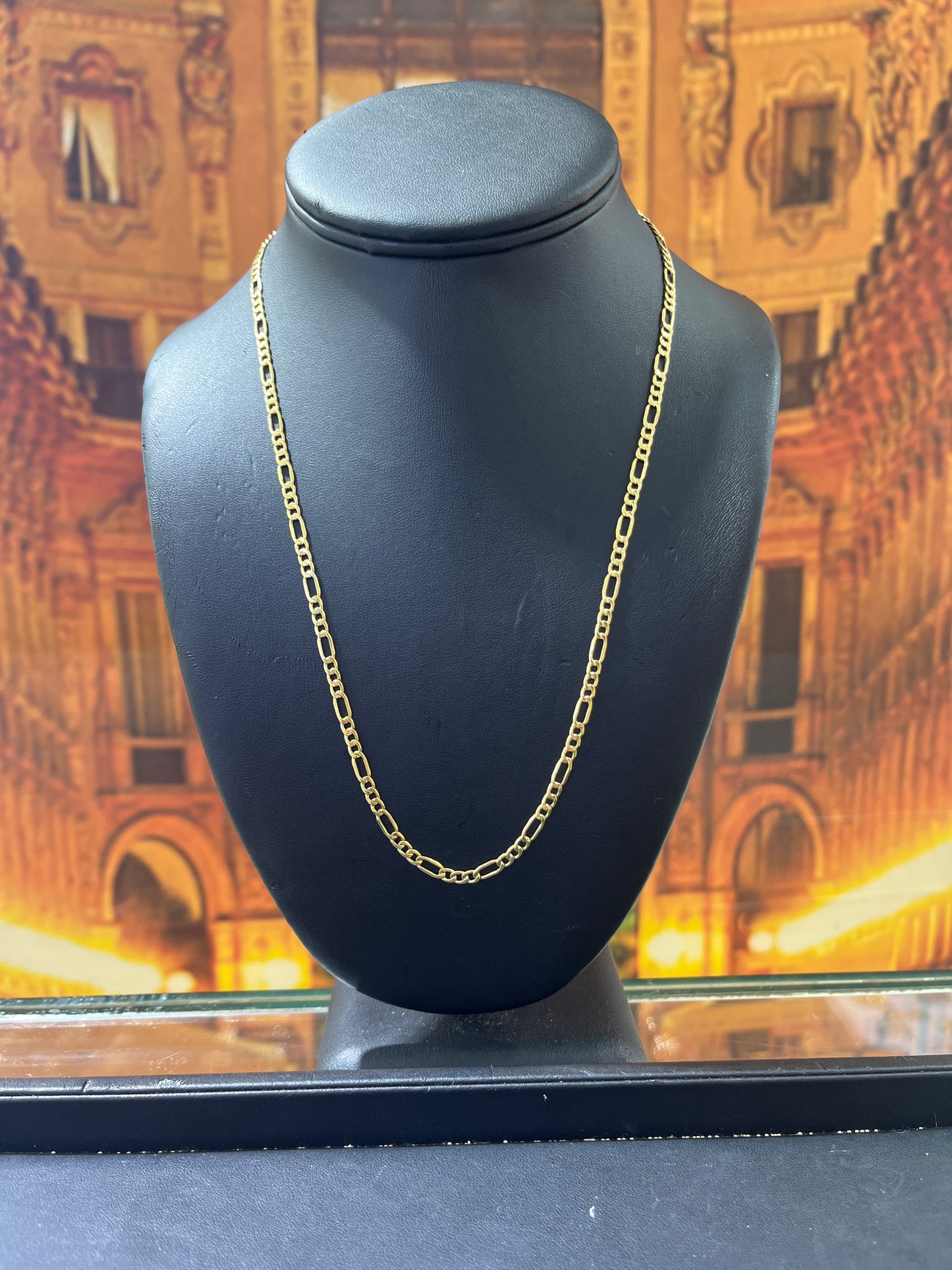 14KT Gold Chain - 3.5mm Figaro Design