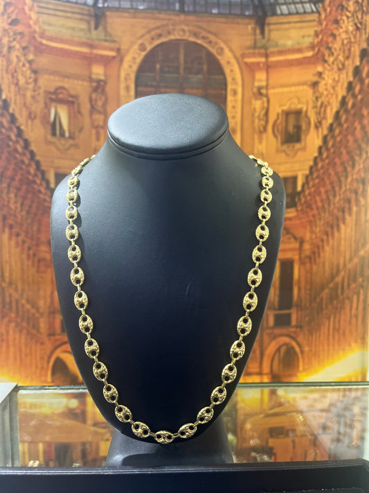 14KT Gold Chain - 8mm Nugget Gucci Design