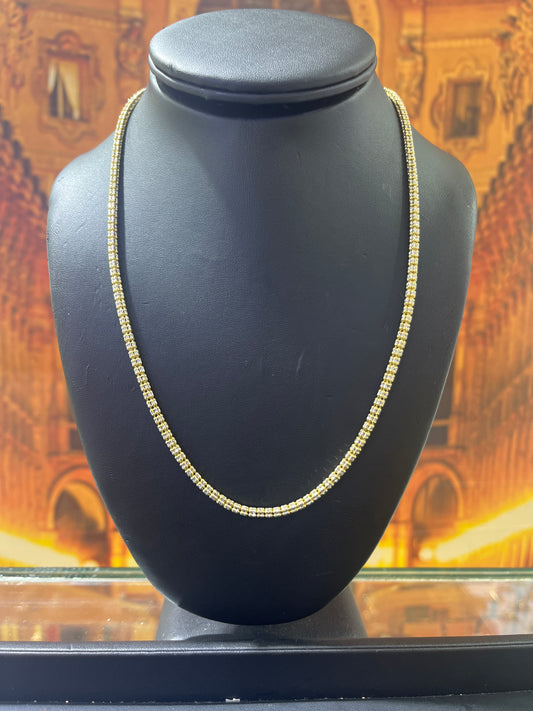 14KT Gold Chain - Ice Design 3.5mm