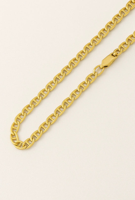 14KT Gold Chain - Mariner Link 5mm 24”