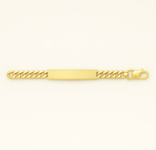 14KT Gold Bracelet - Custom Engraving 6” 2mm