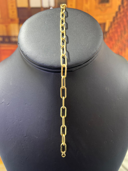 14KT Gold Bracelet - 5mm Paperclip Design