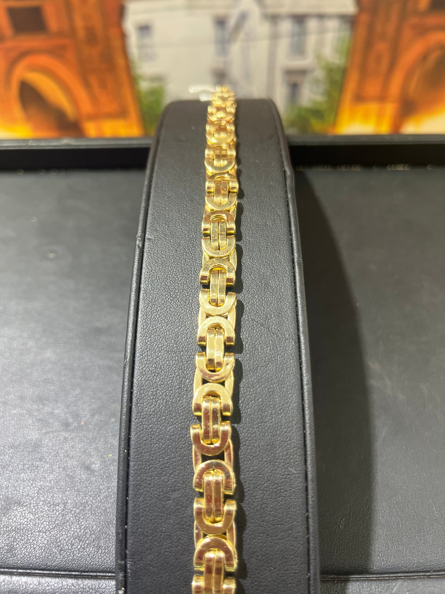 14KT Gold Bracelet - 8.5mm Flat King’s Design