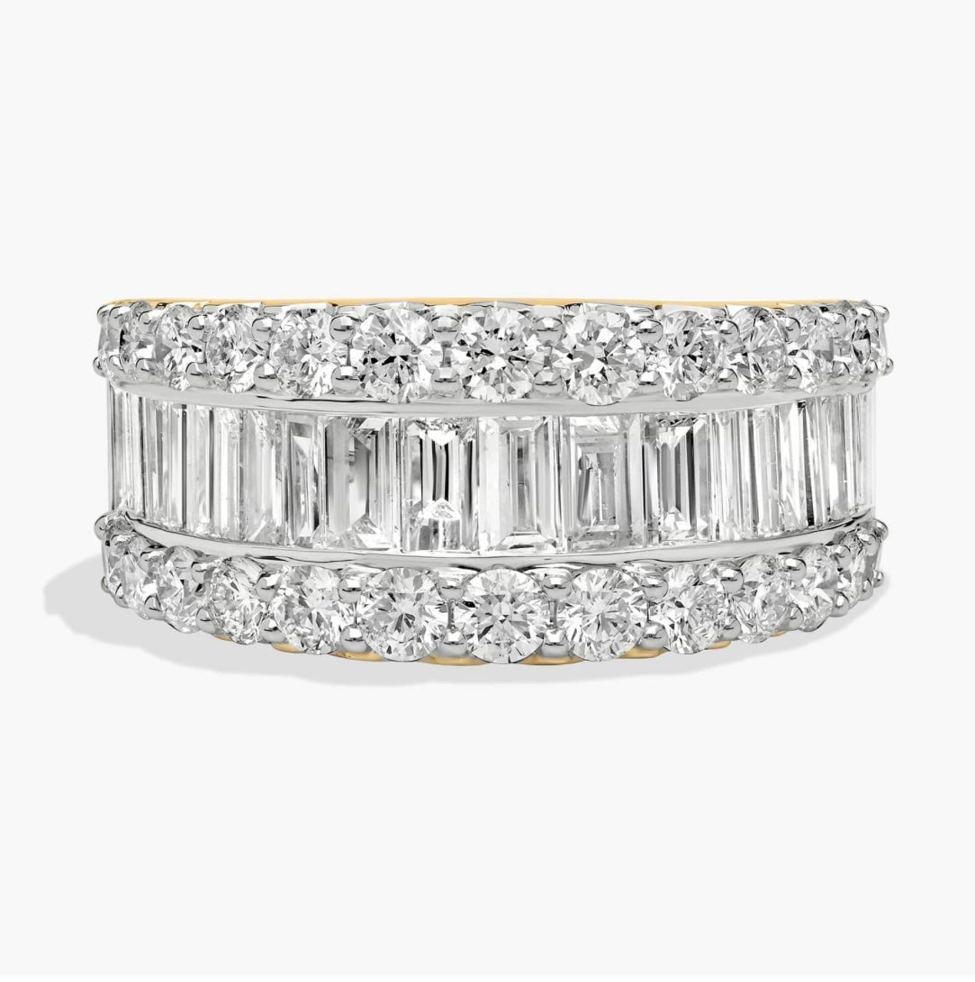 Baguette Diamond Channel Ring - Yellow Gold 2.50cts