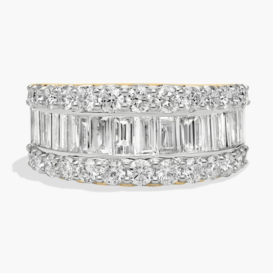 Baguette Diamond Channel Ring - Yellow Gold 2.50cts