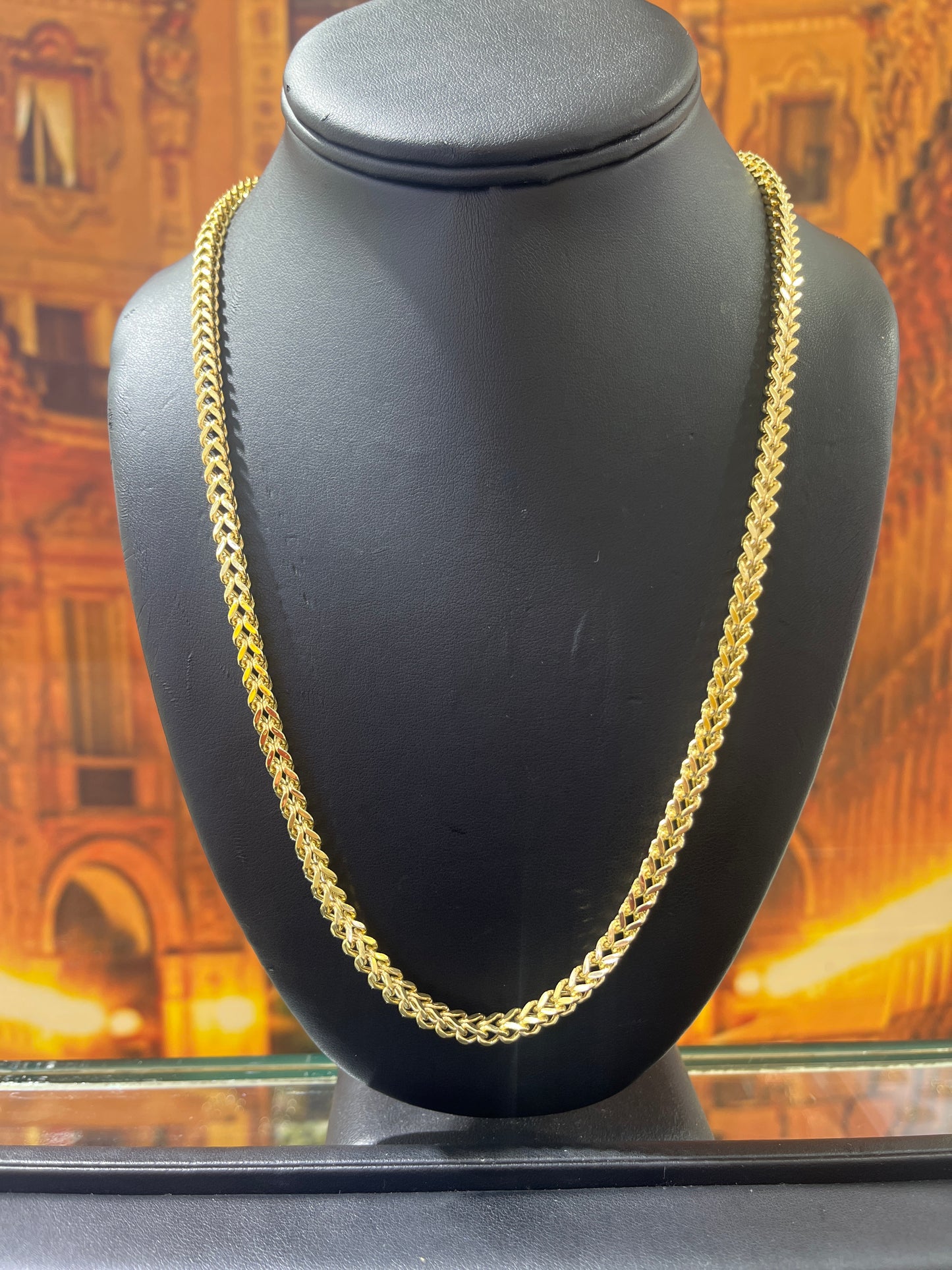 14KT Gold Chain - 5mm Franco Design