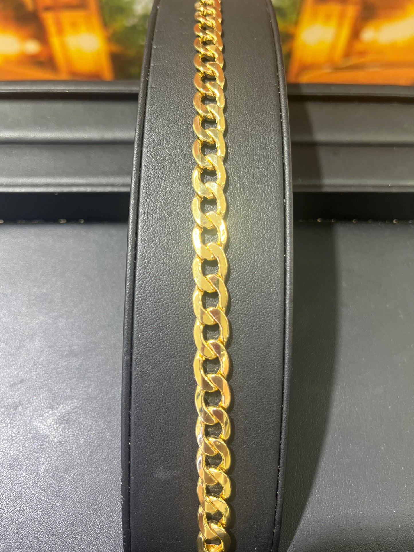 14KT Gold Bracelet - 8.5mm Flat Cuban