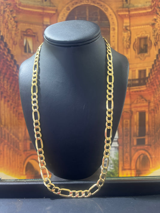 14KT Gold Chain - Figaro Design 9mm