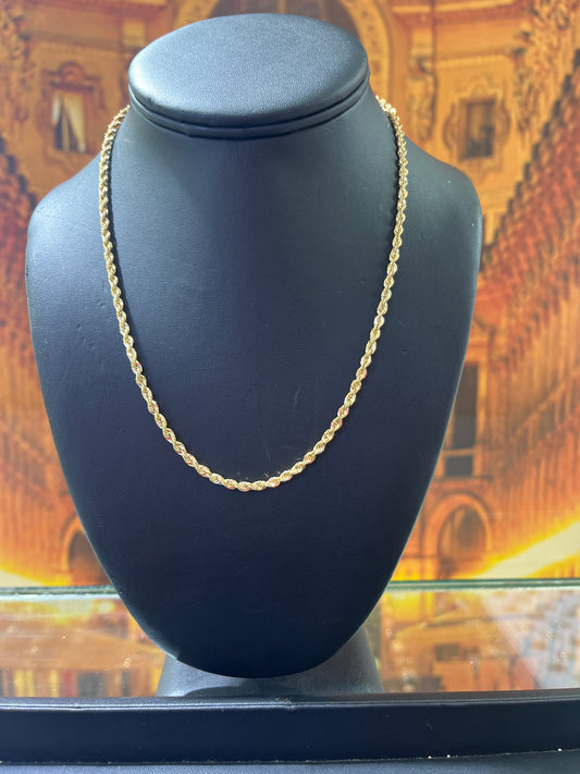 14KT Gold Chain - Rope Design 3.5mm