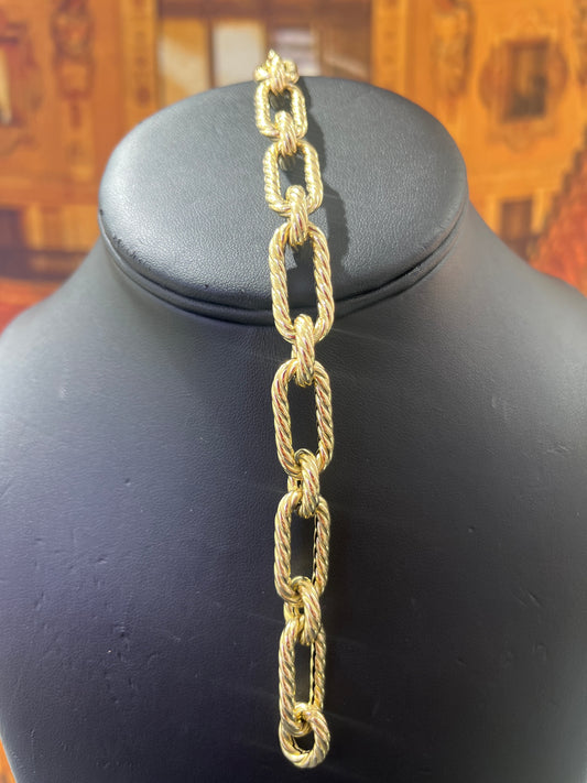 14KT Gold Bracelet - 10.8mm Paperclip Design