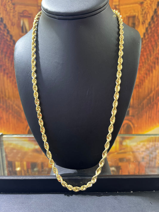14KT Gold Chain - Rope Design 5.5mm