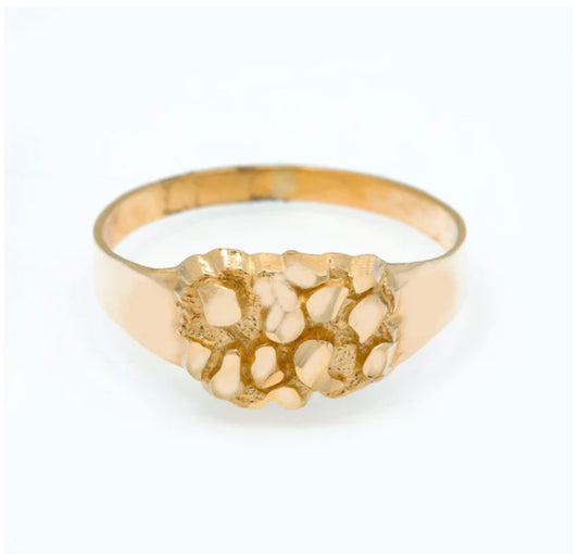 14KT Gold Ring - Nugget Design (Custom Size)