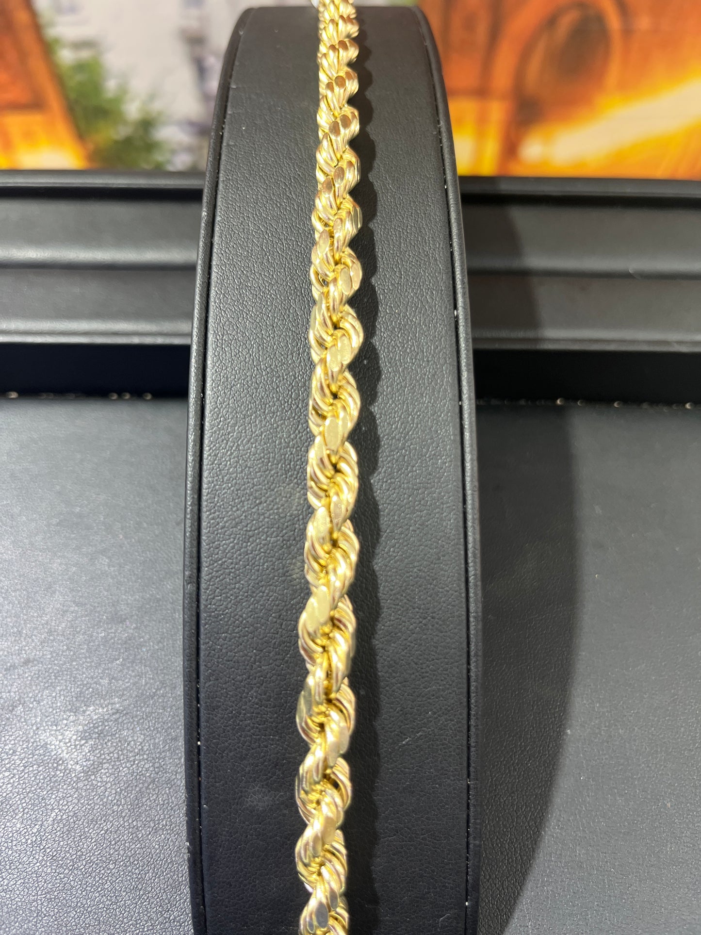 14KT Gold Bracelet - 8mm Rope Design