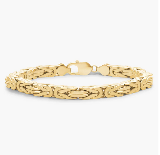 14KT Gold Bracelet - King's Link Design (6.5mm)