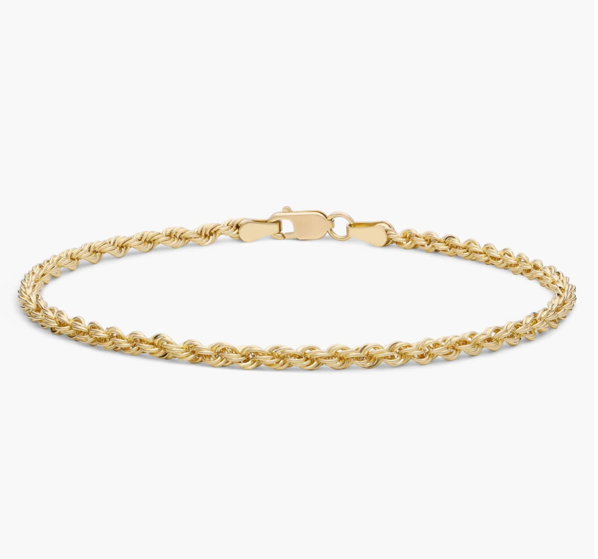 14KT Gold Bracelet - Rope Design 2.5mm