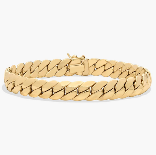 14KT Gold Bracelet - Fancy Link 7.5mm 7.5"