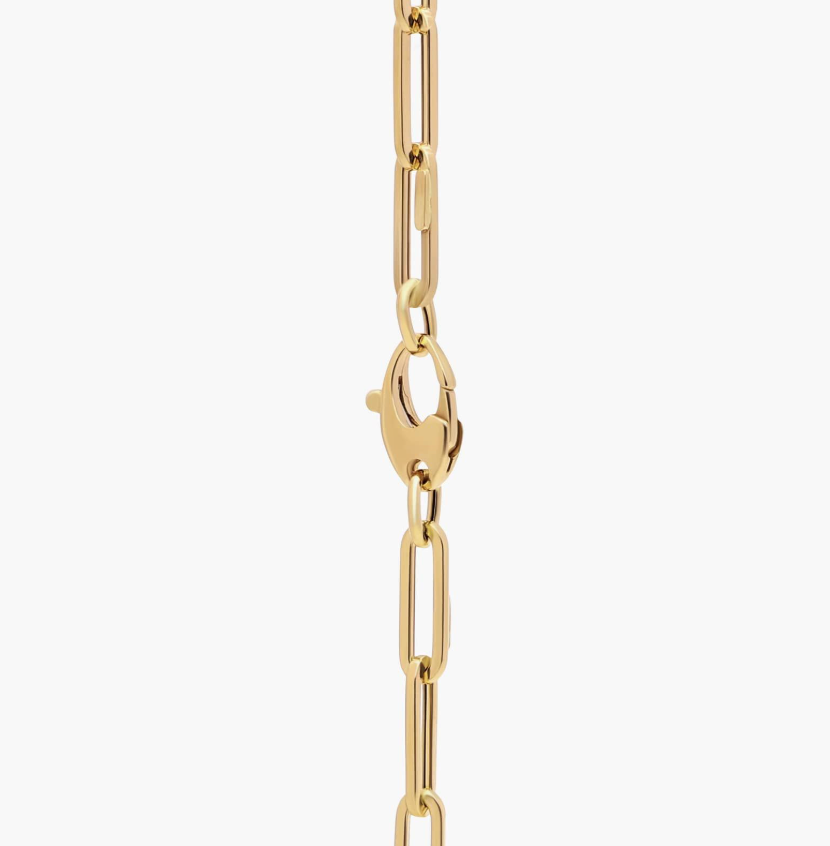 14KT Gold Necklace - Paperclip Design 18" 4mm