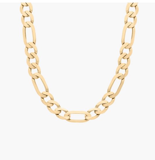 14KT Gold Chain - Figaro Design 22" 7.5mm