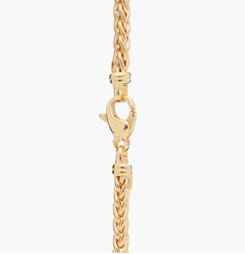 14KT Gold Necklace - Wheat Design 3.1mm 20"
