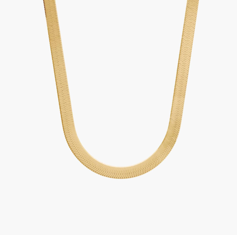 14KT Gold Necklace - Herringbone Design 4mm 20"