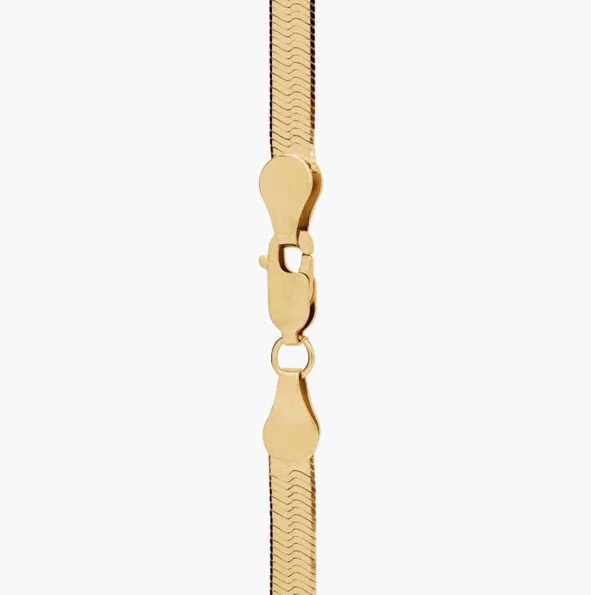 14KT Gold Necklace - Herringbone Design 4mm 20"
