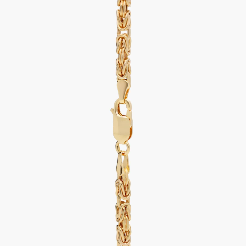 14KT Gold Bracelet - Byzantine Design (3.2mm)